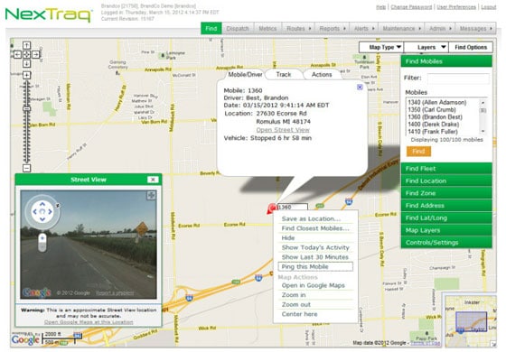 NexTraq GPS Fleet Tracking Solutions Using Google Maps