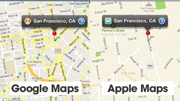 Google Maps versus Apple Maps