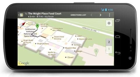 Using Google Maps in a Shopping Mall
