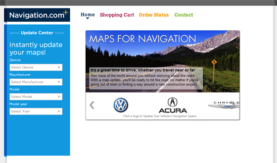 The Navteq Navigation.com Website - Use Promo Codes Here
