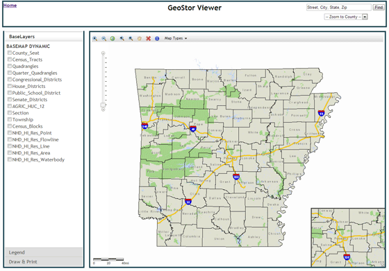 Arkansas GIO GeoStor Viewer