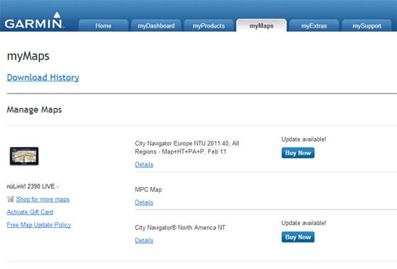 Using myGarmin to Update Your Nuvi GPS Maps