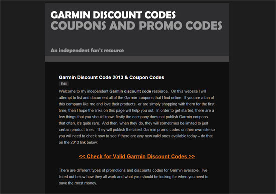 Garmin Discount Codes