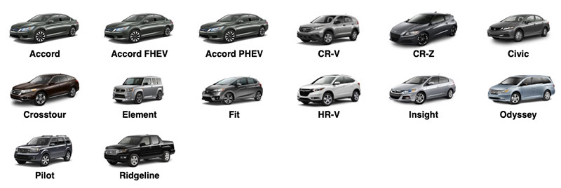 Here's a graphic showing the Honda models you can upgrade your GPS maps with